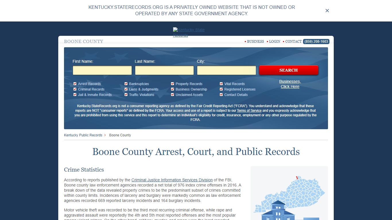 Boone County Arrest, Court, and Public Records